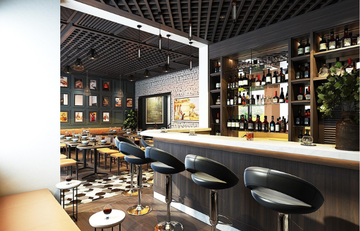 Cozy cafe bar at 6080 Yonge St. amenities offering relaxing space with modern design